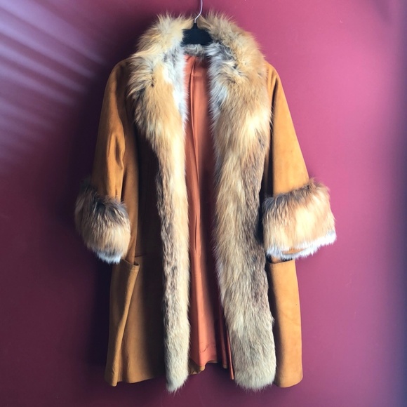 Jackets & Blazers - 🔥 FLASH SALE - 3/4 Fox Fur Suede Coat